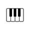 Piano icon, music logo, musical sign â€“ vector