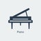 Piano icon. Silhouette vector icon