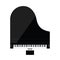 Piano illustration in black color