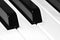 Piano keyboard closeup