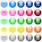 Piano keyboard icons in color glossy buttons