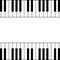 Piano keyboard pattern. Vector background with black and white keys and white empty space for design.