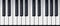 Piano keyboard seamless. Top view. Realistic detailed shaded piano keys. Simple beautiful design. Musical background. Music