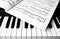 Piano Keyboard and sheet music