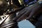 Piano Keyboards In Music Studio And A Hand Of A Musician