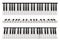 Piano keyboards. Realistic instrument for classical music decent vector upright keyboards black and white