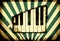 Piano keys background with an abstract vintage distressed texture in a geometric keyboard style painting