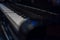 Piano keys on black classical grand piano