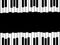 Piano keys with copy space