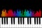 Piano keys and equalizer wave led display