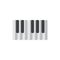 Piano keys flat icon, filled vector sign, colorful pictogram isolated on white.