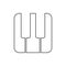 piano keys icon. Element of web for mobile concept and web apps icon. Thin line icon for website design and development, app