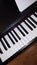 Piano keys keyboard background