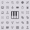 piano keys outline icon. Detailed set of minimalistic line icons. Premium graphic design. One of the collection icons for websites