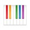 Piano Keys Rainbow Colored Octave