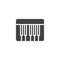 Piano keys vector icon