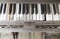 Piano keys Vintage style top view