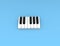 Piano Keys written one Octave image in Light Color BG 3D Render Image