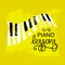 Piano lessons logo design