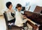 Piano lessons at music school