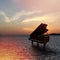 Piano outside shot at beach