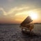 Piano outside shot at sea side