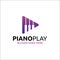 Piano play logo icon