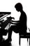 Piano player. Pianist playing grand piano