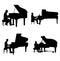 Piano Players Silhouette Pack