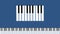 Piano seamless pattern. White and black keys of pianos, synthesizer or accordion. Music sound and symphony icon, musical