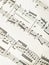 Piano sheet music fragment classical music