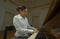 Piano Teacher Playing From Keyboard Viewpoint