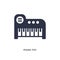 piano toy icon on white background. Simple element illustration from toys concept