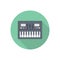 Piano vector flat colour icon