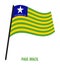 Piaui Flag Waving Vector Illustration on White Background. States Flag of Brazil.