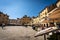 Piazza Anfiteatro - Amphitheater Square in Lucca Downtown Tuscany Italy