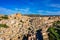 Piazza Armerina in the Enna province of Sicily in Italy. Piazza Armerina cityscape with the Cathedral SS. Assunta and old town,