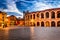 Piazza Bra and Arena, Verona amphitheatre in Italy