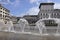 Piazza de Ferrari Fountain. Main Square of Genoa City. Liguria region in Italy