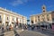 Piazza del Campidoglio, on Capitoline Hill with buildings of Capitoline Museums and Senatorial Palace in Rome, Italy