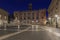 Piazza del Campidoglio on Capitoline Hill with Palazzo Senatorio and Equestrian Statue of Marcus Aurelius, Rome, Italy at night