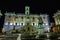 Piazza del Campidoglio Illuminated at night. Architecture of ancient Rome. View from Capitoline Hill on Campidoglio