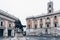 Piazza del Campidoglio, on the top of Capitoline Hill, with Palazzo Senatorio and the equestrian statue of Marcus Aurelius