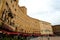 Piazza del Campo in Siena with Palazzo Sansedoni. The building and the square are built with Tuscan terracotta bricks