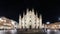 Piazza del Duomo or Duomo Square. Duomo di Milano Cathedral and Galleria Vittorio Emanuele II of panoramic view. Milano, Italy