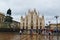 Piazza del Duomo and Milan Cathedral rainy day view Italy