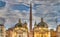 Piazza del Popolo with twin churches, Rome, Italy