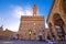 Piazza della Signoria in Florence square and Palazzo Vecchio vie