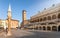 Piazza delle Erbe with the Palazzo della Ragione in Padova, Italy