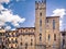 Piazza Grande in Arezzo city, Italy